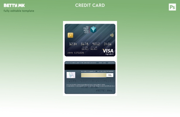 модерен стил Саудиска Арабија Банка Шаблон за картичка за потпис за виза на банк